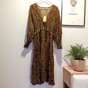 Doen Autumn Floral Long Sleeve Dress